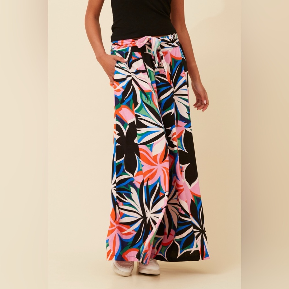 mister zimi WOMEN’S ESSIE STRAIGHT LEG PANTS IN PARADISE SIZE 6